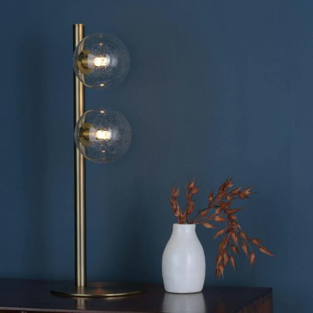 Rackhams Ophelia 2-Light Warm Brass Table Lamp - image 1