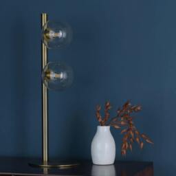 Rackhams Ophelia 2-Light Warm Brass Table Lamp - thumbnail 2