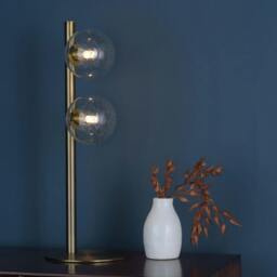 Rackhams Ophelia 2-Light Warm Brass Table Lamp - thumbnail 1