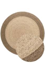 Rackhams Jutta Natural Round Jute Brown Rug - Ø 240 cm - thumbnail 5