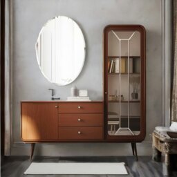 Rackhams Wall Mounted  Frameless Oval Vanity Mirror - thumbnail 4