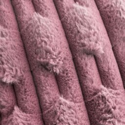Rackhams So Soft Carved Faux Fur Cushion - Pink - Pink - 50x50cm - thumbnail 3