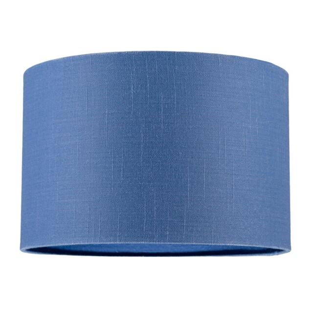 Rackhams Designer English Manor Blue Textured Linen Fabric Circular Lamp Shade - image 1