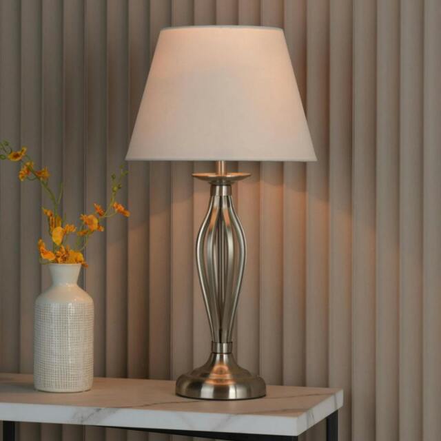 Rackhams Miranda Satin Chrome Table Lamp - image 1