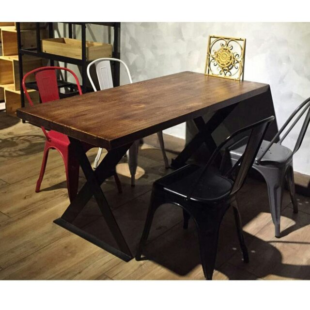 Rackhams 2Pcs X-Shaped Metal Table Legs DIY for Dining Table - 40*5*30 - image 1