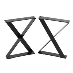 Rackhams 2Pcs X-Shaped Metal Table Legs DIY for Dining Table - 40*5*30 - thumbnail 5