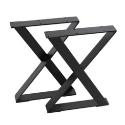 Rackhams 2Pcs X-Shaped Metal Table Legs DIY for Dining Table - 40*5*30 - thumbnail 3