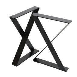 Rackhams 2Pcs X-Shaped Metal Table Legs DIY for Dining Table - 40*5*30 - thumbnail 2