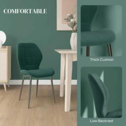 Rackhams Set of Four Flannel Relaxed Tub Dining Chairs - Green - thumbnail 5