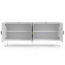 Rackhams Asia Sideboard 4 Doors in Anthracite - Grey - thumbnail 5