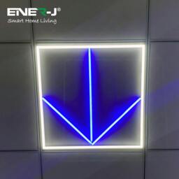 Rackhams 60x60cm LED Frame Panel Light with Blue Arrow Design - 40W, Cool White - Single Pack - 6500K - thumbnail 6