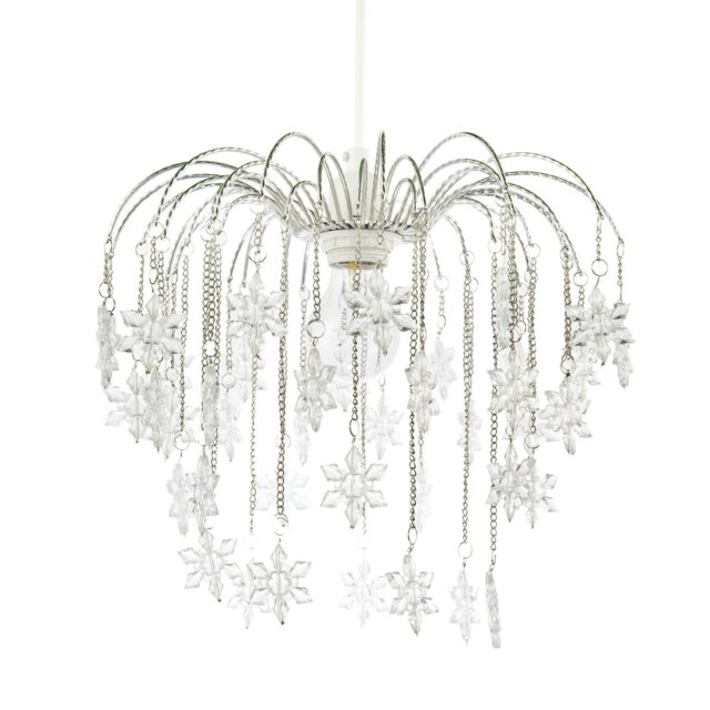Rackhams Modern Waterfall Pendant Light Shade with Star Shaped Acrylic Icicles - image 1