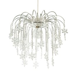 Rackhams Modern Waterfall Pendant Light Shade with Star Shaped Acrylic Icicles - thumbnail 5