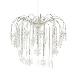 Rackhams Modern Waterfall Pendant Light Shade with Star Shaped Acrylic Icicles