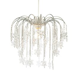 Rackhams Modern Waterfall Pendant Light Shade with Star Shaped Acrylic Icicles - thumbnail 2