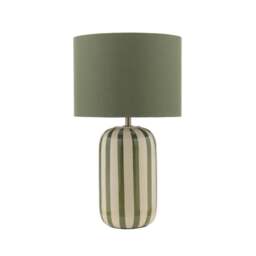 Rackhams Zella Green Striped Table Lamp - thumbnail 4