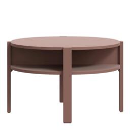 Rackhams Tobago Round Coffee Table with Open Shelf in Terracotta - 45.5 x 74.4 x 74.4 cm - 1 - Wood - thumbnail 2