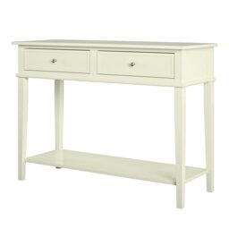 Rackhams Franklin Console Table with 2 Drawers White - White - thumbnail 2