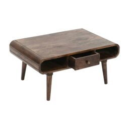 Rackhams Winnie Dark Mango Wood Coffee Table with Drawer - thumbnail 5
