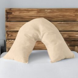 Rackhams Microfibre Soft Touch V Shape Plain Dyed Pillowcase - White - thumbnail 3