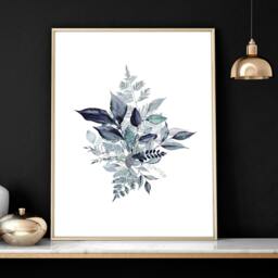 Rackhams Botanical artwork - set of 3 wall art prints - 16 x 22 inches / 40.65 cm x 56 cm - Polyester Canvas 260 gsm - Canvas wrapped - thumbnail 3
