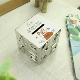 Rackhams Personalised Woodland Fox ABC Money Box - thumbnail 4