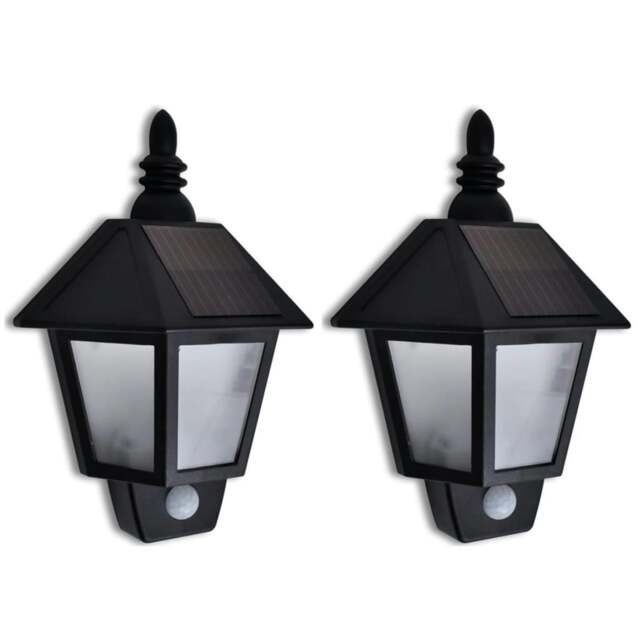 Rackhams Solar Wall Lamp with Motion Sensor 2 pcs