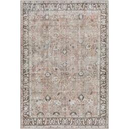 Rackhams Colin-Washable Brown Orange Grey Traditionnal Vintage Boho Rug - 80 x 220 cm - thumbnail 3