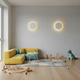 Rackhams 4 Watt Round White LED Internal Wall Light - thumbnail 3