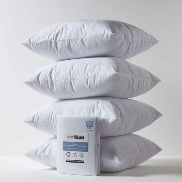 Rackhams Terry Towelling Waterproof Pillow Protectors Pack of 4 - 60 x 60 cm - image 1