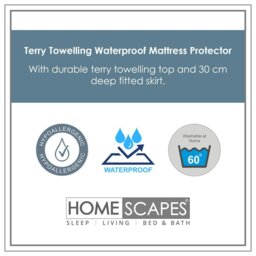 Rackhams Terry Towelling Waterproof Pillow Protectors Pack of 4 - 60 x 60 cm - thumbnail 3