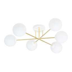 Rackhams MAGNUM Ceiling lamp  6 x E14 White, Gold with White Shade