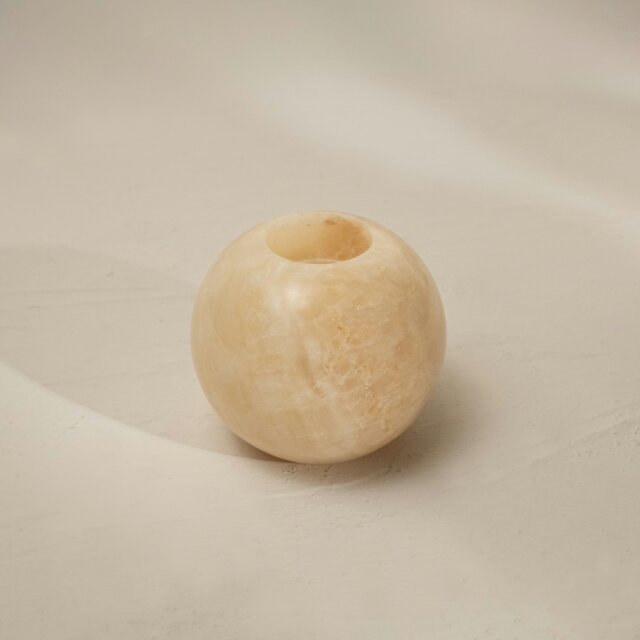 Rackhams Sphere Tea Light Marble Candle Holder in three colours - Onyx - image 1