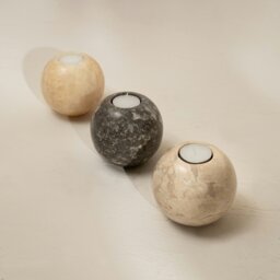 Rackhams Sphere Tea Light Marble Candle Holder in three colours - Onyx - thumbnail 5