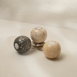 Rackhams Sphere Tea Light Marble Candle Holder in three colours - Onyx - thumbnail 2