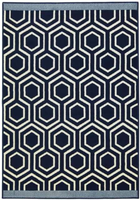 Rackhams Maestro Honeycomb Navy Rug - 3035 X011 - 160X230 cm