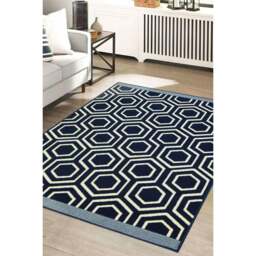 Rackhams Maestro Honeycomb Navy Rug - 3035 X011 - 160X230 cm - thumbnail 5
