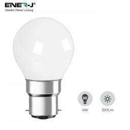 Rackhams Pack of 10 units, B22 LED Light Bulb, Golf Ball G45 Bulbs, 35W Incandescent Equivalent, 3W 320lm Bayonet Lightbulb - 3000K - thumbnail 4