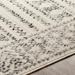 Rackhams Pisa-Geometric Grey Off-White Black Rug - 80 x 220 cm - thumbnail 4