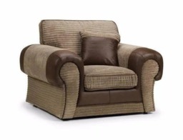 Rackhams Tango Living Room Furniture Range - Brown & Mocha - Arm Chair - thumbnail 1