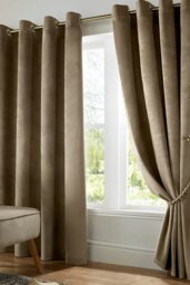 "Rackhams Velvet Blackout Eyelet Curtains - Silver - 46 x 54""" - thumbnail 2