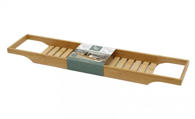 Rackhams Bamboo Wood Bath Rack Bath Board/Tray Bathroom Caddy - image 1