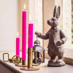 Rackhams Dapper Rabbit Tealight Lantern Statue - thumbnail 2