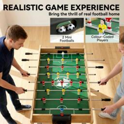 Rackhams 4ft Table Football, Foosball Table Game for Adults, Natural Wood - thumbnail 4