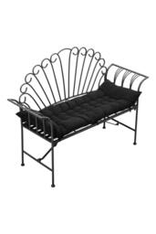 Rackhams 40x110cm Black Garden Beach Cushion Sun Lounger Cushion with Straps for Recliners, Beach & Office Chairs - Black - One Size - thumbnail 6
