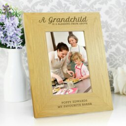 Rackhams Personalised A Grandchild Is A Blessing 6x4 Oak Finish Photo Frame - thumbnail 4