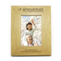 Rackhams Personalised A Grandchild Is A Blessing 6x4 Oak Finish Photo Frame - thumbnail 2