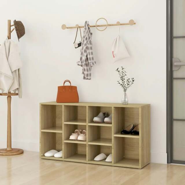 Rackhams Shoe Bench Sonoma Oak 103x30x54.5 cm Engineered Wood