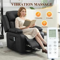Rackhams Riser and Recliner Chair Power Lift Recliner with Remote, Black - thumbnail 5