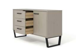Rackhams Texas Grey Medium Sideboard with 2 Doors & 3 Drawers - thumbnail 1